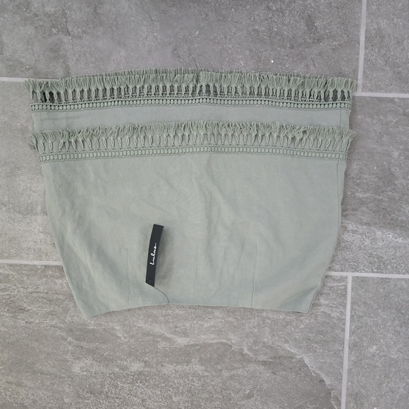 Lulu's Olive Tassel Pencil Skirt - Picture 2 of 4